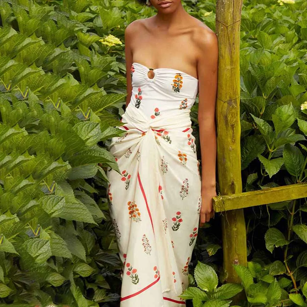 Bañador de una pieza con estampado de moda y falda, traje de baño con correa de textura, ropa de playa para vacaciones, traje de baño con realce, 2024