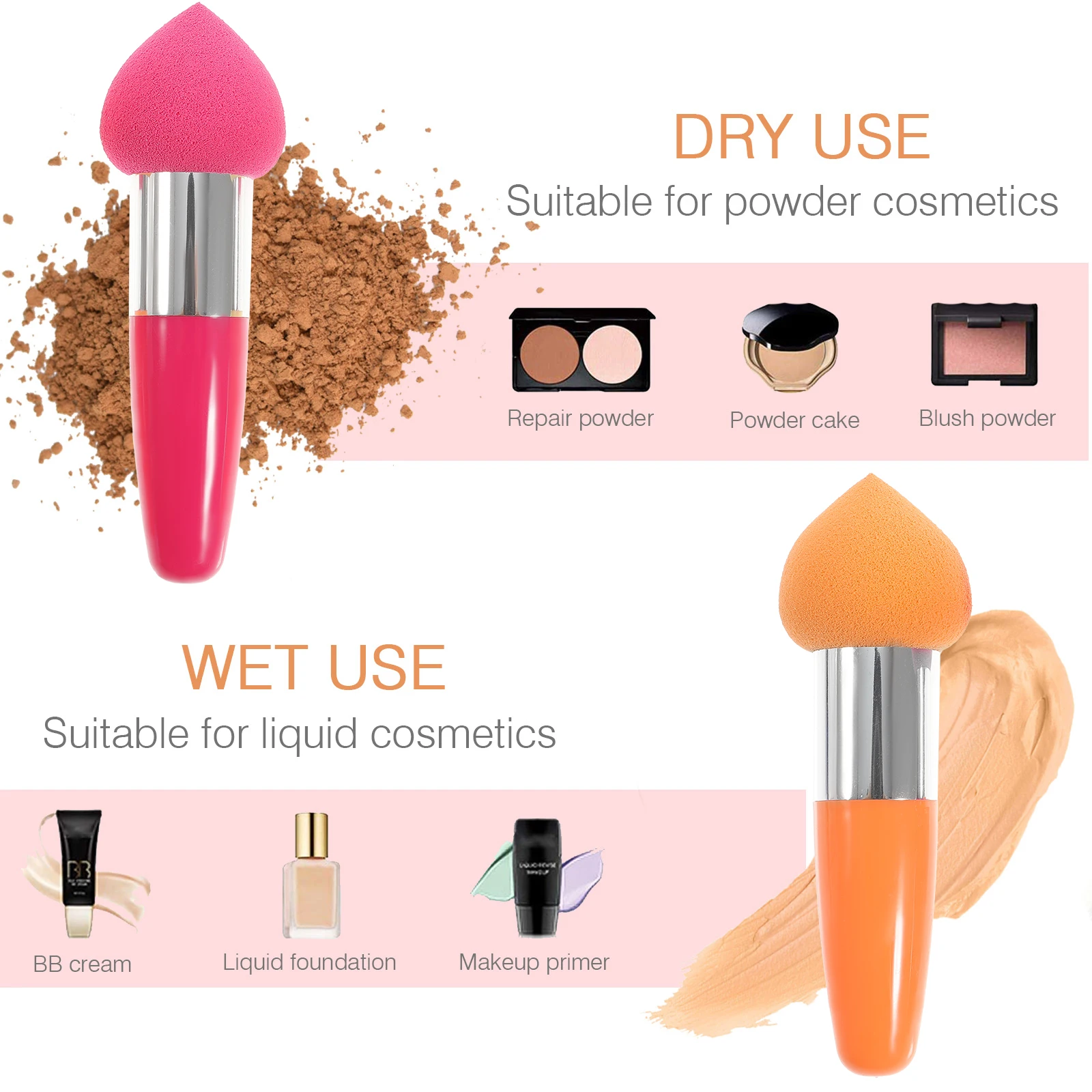 

Water Drip Head Powder Puff Daily Makeup Brush Tools Foundation DIY