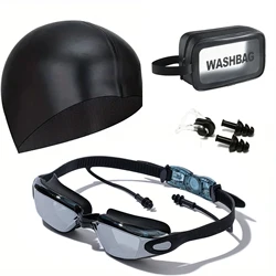 1Pcs Electroplated Adult Swimming Goggles Set, Anti-Fog and Waterproof Swimming Goggles Equipment, High-Definition, Anti-Fog Lenses - Leak-Proof, Uv-Proof