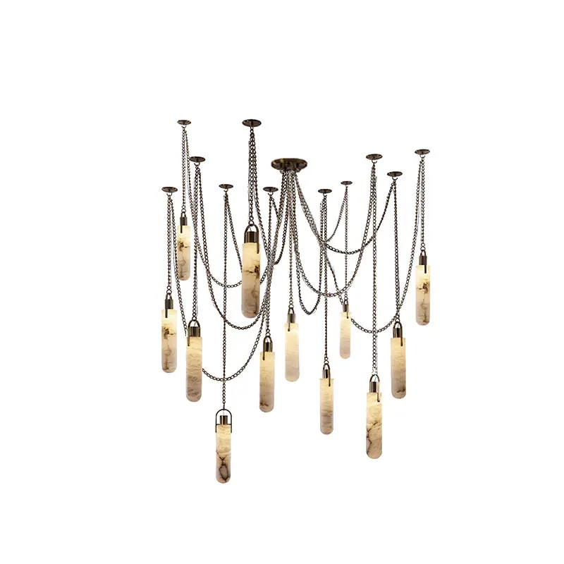 Imagem -06 - Dimmable Led Lâmpadas Penduradas para Sala de Dinning Marble Design Gold Chrome Chandelier Suspensão Luminária 2024