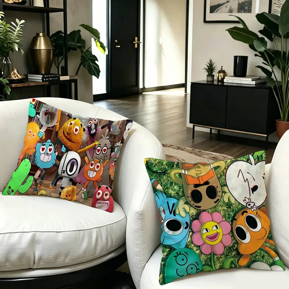 Cute Amazing W-World of G-Gumball Pillow Gift Home Office Decoration Bedroom Sofa Car Cushion Cover case 45x45
