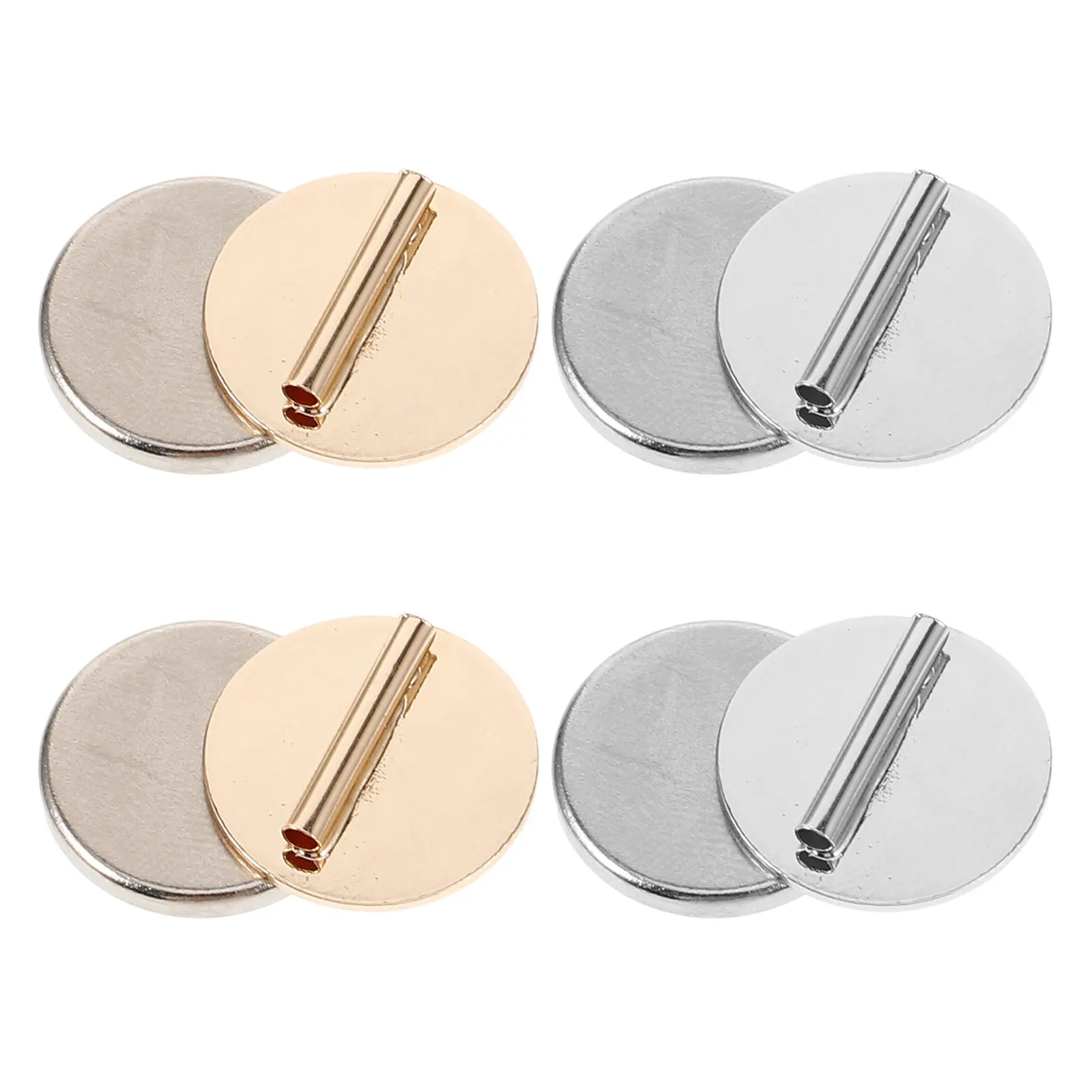 

4Pairs Brooch Magnetic Buckle Durable Metal Pin Holder Clothing Brooch Converter Magnet Mini Pin Magnet Converter