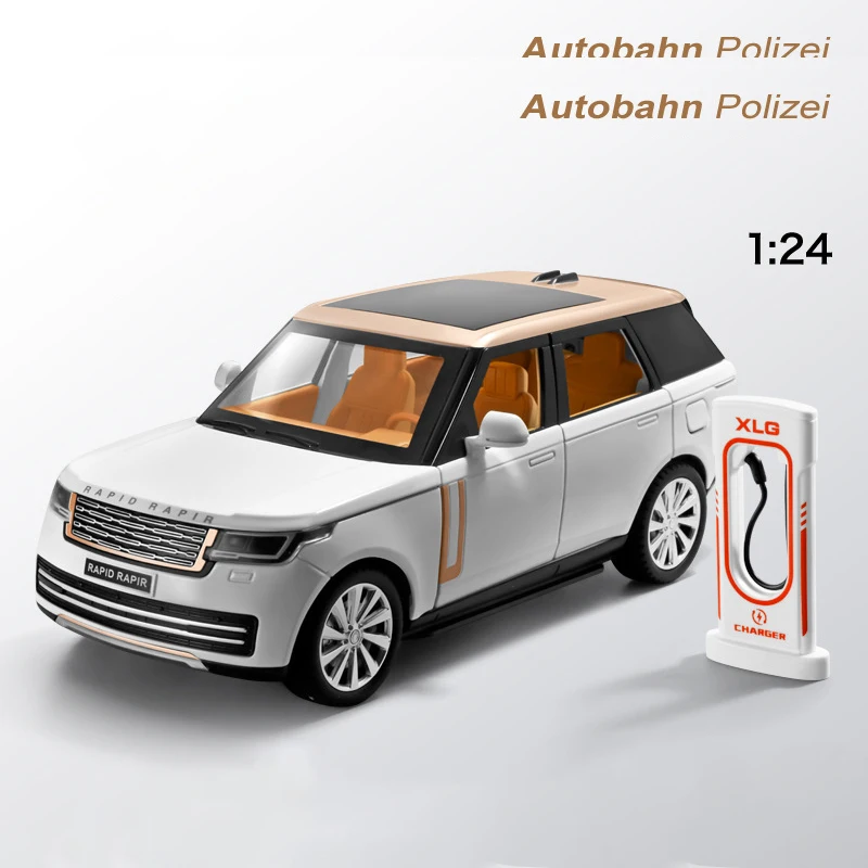 1:24 Range Rover 2023 Alloy Model Car Toy Diecasts Metal Casting Sound and Light Car Toys For Children Vehicle