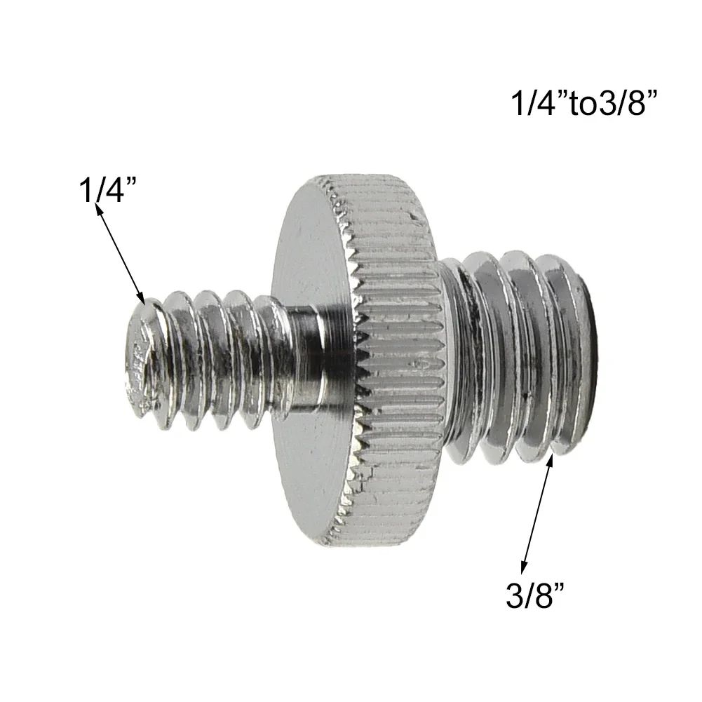 Male To Male Screw Adapter 1/4Inch To 3/8Inch Aluminium Alloy Camera Accessories For 1/4