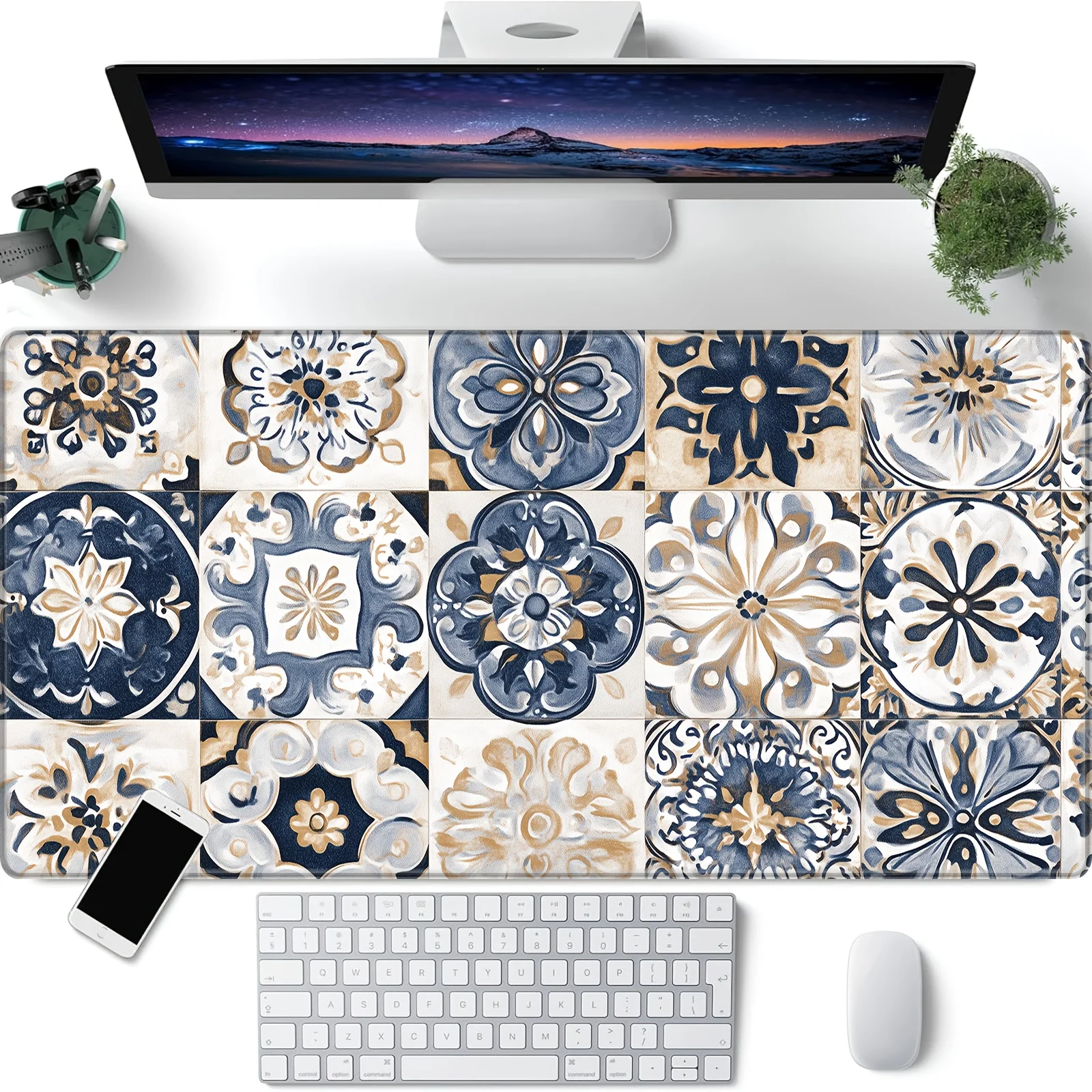 Persian style muismat non-slip sewn edge washable durable table mat Computer game accessories office and study universal