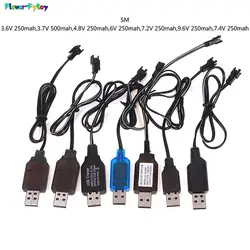High Quality 3.6-9.6V 250mA NiMh/NiCd Battery USB Charger Cable SM 2P Forward Plug Remote Control Car USB Charger Electric Toy