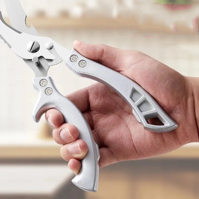Stainless steel chicken bone shears Roast chicken kitchen scissors Sharp durable versatile chef scissors image 4