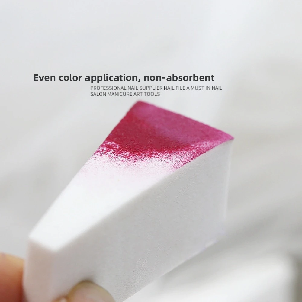 5Pcs White Triangle Nail Art Sponge Soft Gradient Effect Makeup Sponge Painting Gel DIY Blending Manicure Sponge Set