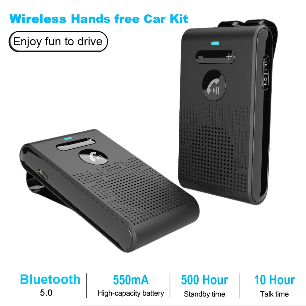 Bluetooth-kompatibel Sonnenblende Drahtlose Car Kit Bluetooth Lautsprecher Freisprecheinrichtung MP3 Musik Player Auto Zubehör