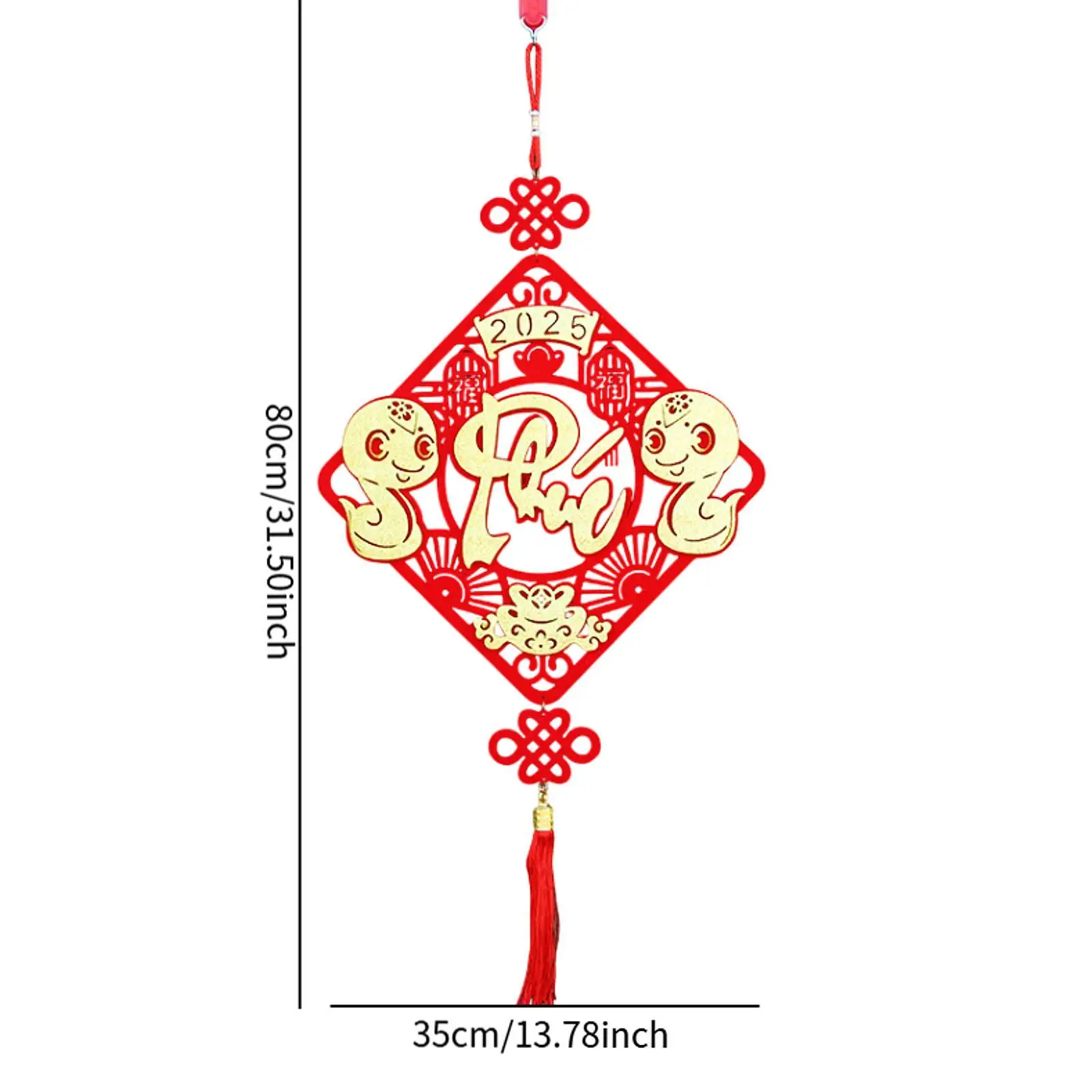Ano novo chinês pendurado decoração 2025 ano novo lunar decoração escritório borla pingente celebração personagem fu para inauguração
