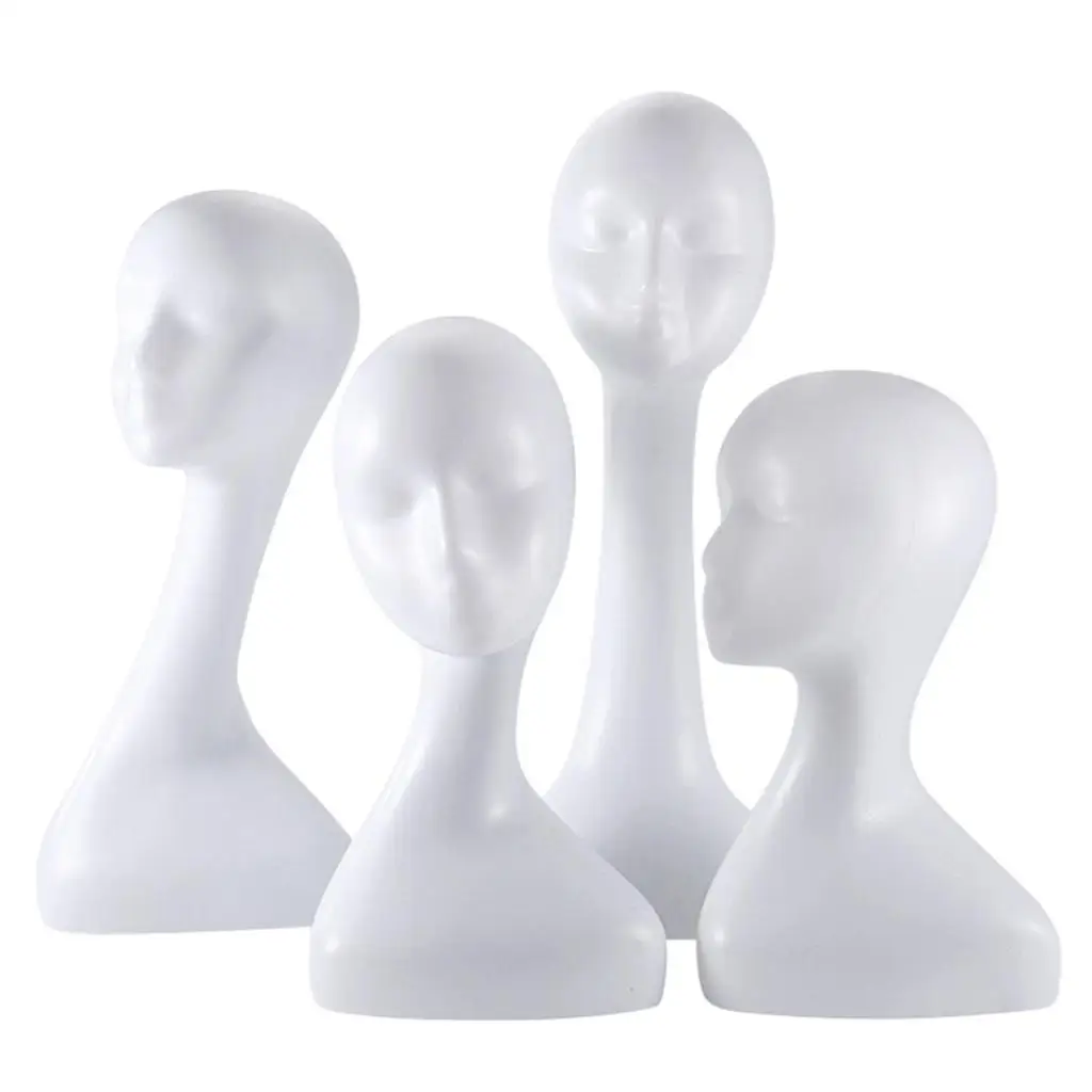 Female Head Wig Manikin Hat Rack, Great to Display Wigs, Hats, Scarf, Jewelry, Scarf, Headphone and Showcase Items