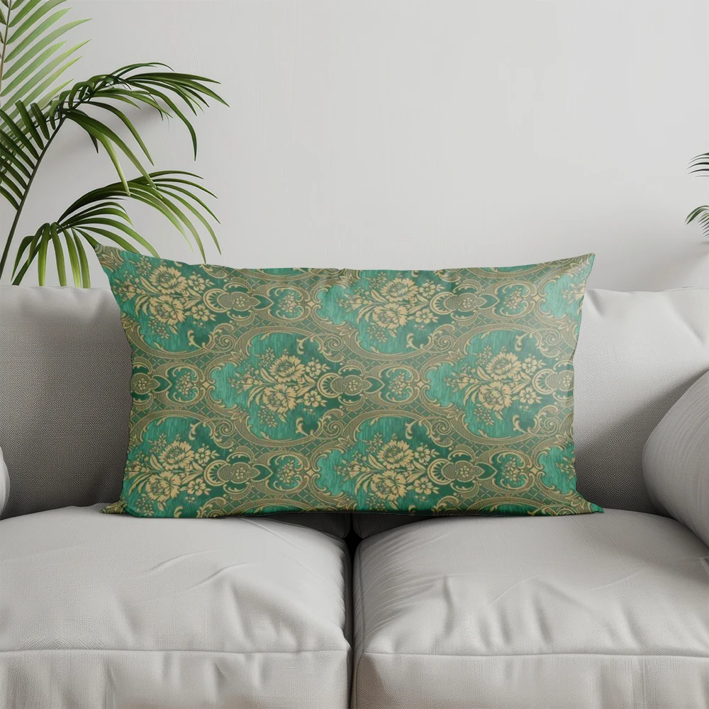 Home Decor Colorful Floral Pattern Pillowcase Suitable For Sofa Bedroom Car Pillow Cover Cushion Rectangular Back Cushion