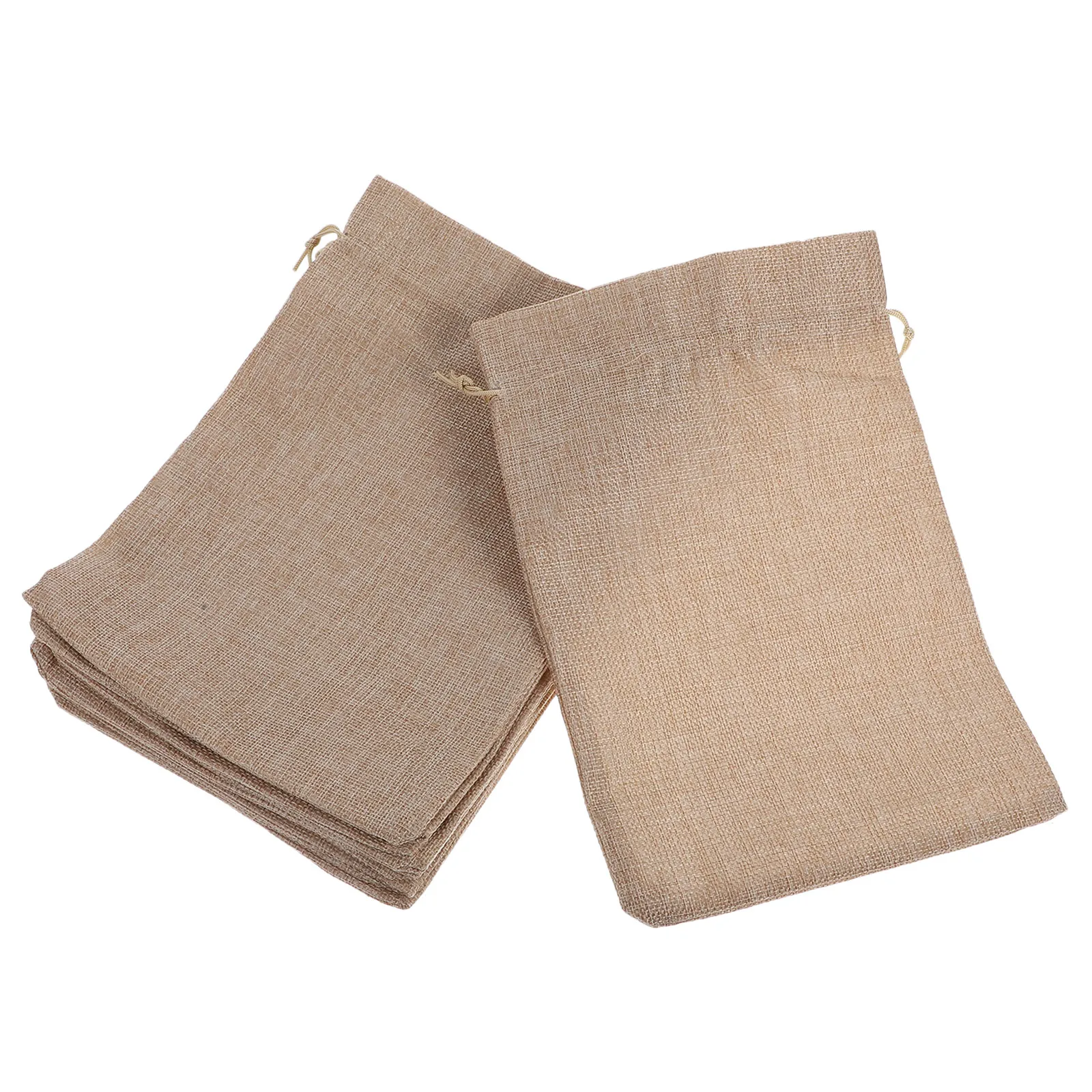 10Pcs Drawstring Pouch Fabric Jewelry Storage Bag Tea Leaves Collectibles Gift Packaging Elegant Lightweight Foldable Travel