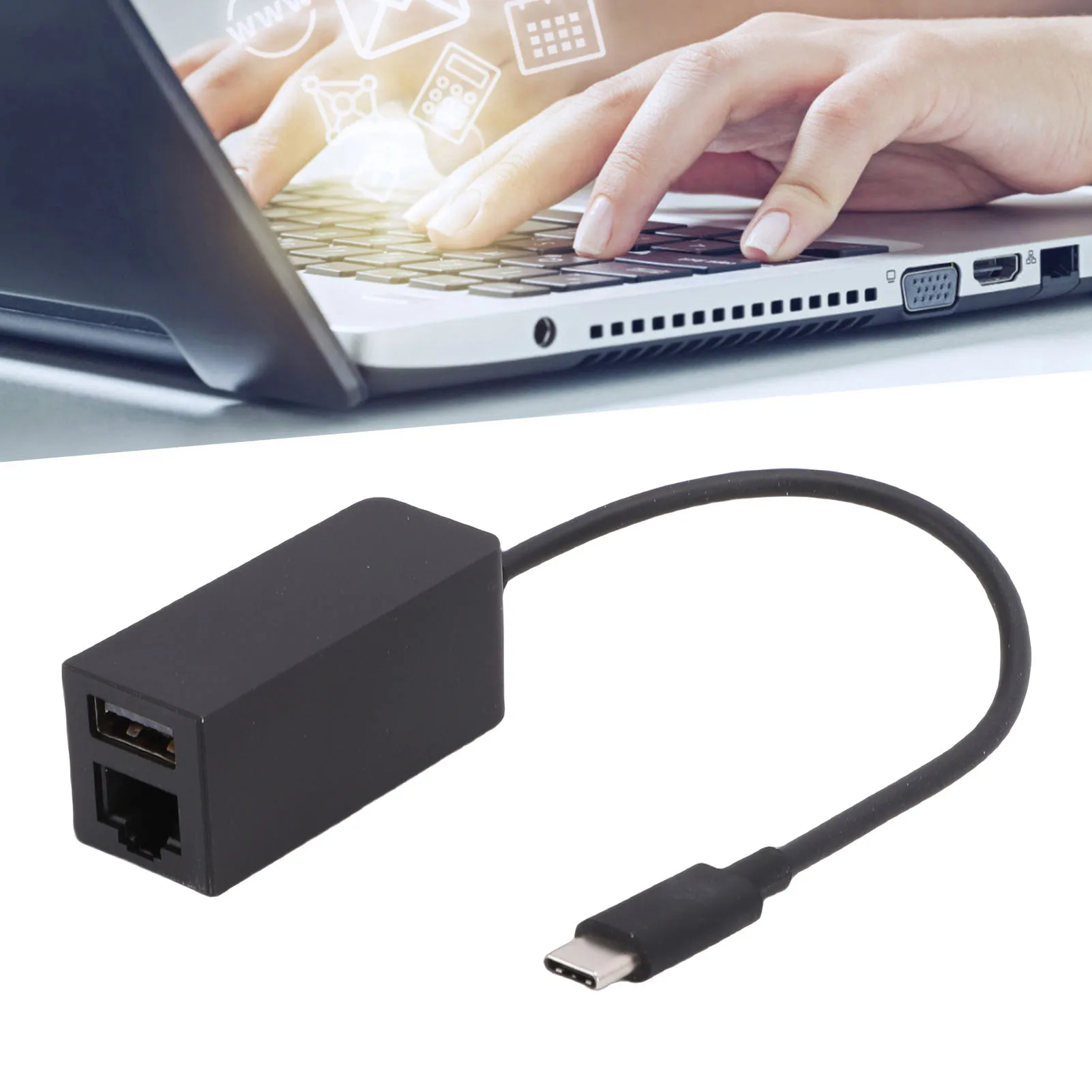 

Адаптер USB C к RJ45 USB 3 0 Передача данных 5 Гбит/с Сетевой адаптер типа C к Ethernet для ноутбуков, планшетов Plug and Play