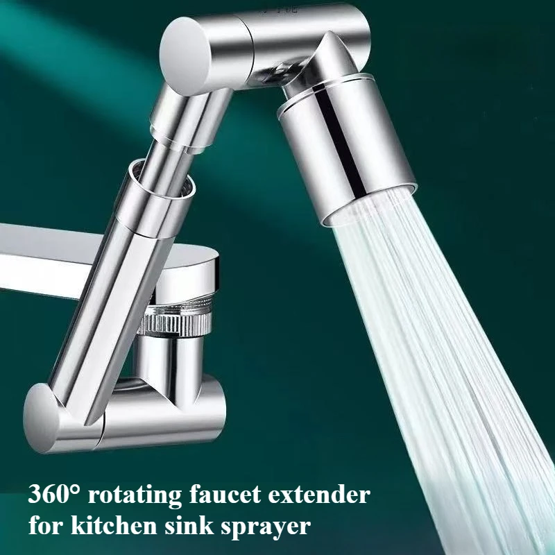 360° Swivel Faucet Extender, Water Saving Tap Sprayer with 3 Modes, for Kitchen, Bathroom Sink, RV Camper & Home Use