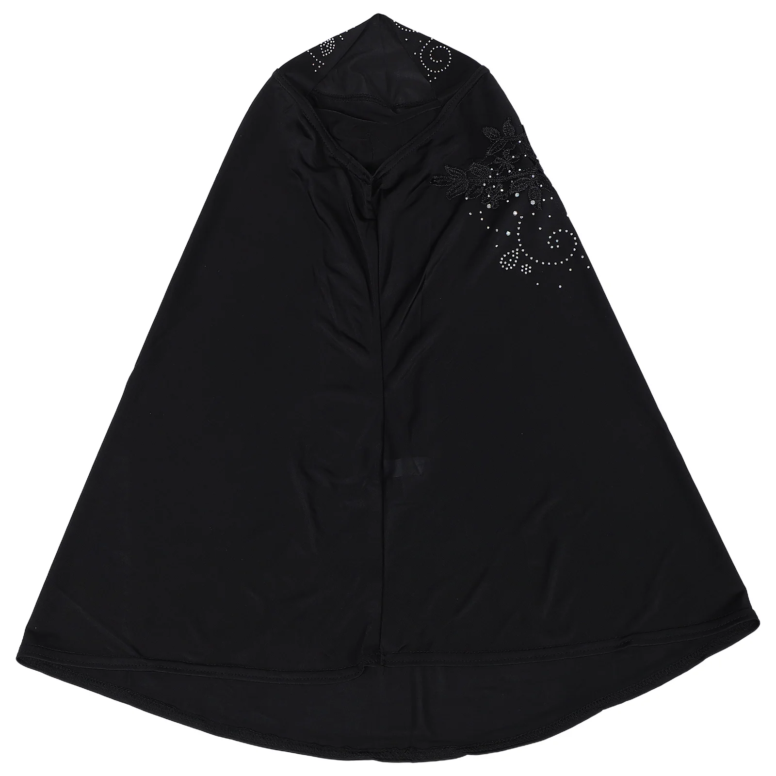 الحجاب الأسود عقال حجر الراين مزين الحجاب متواضع مسلم الحجاب التفاف للنساء الأحداث الرسمية الحجاب الأسود للجنازة #3