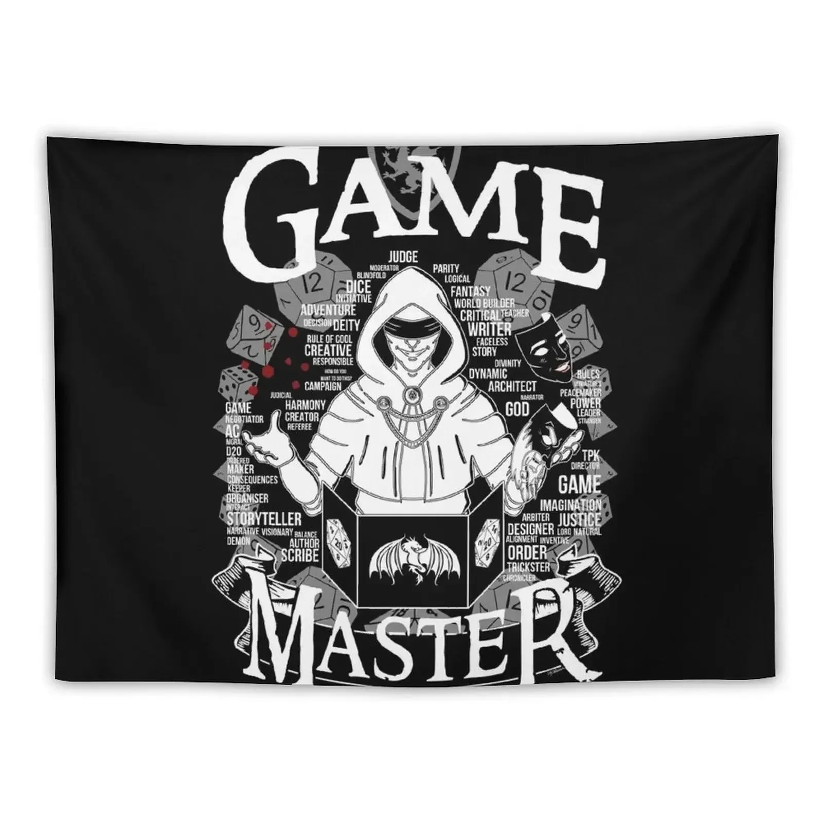 Game Master - White Tapestry Bedroom Decor Aesthetic On The Wall Bedroom Decor Wall Decoration Tapestry