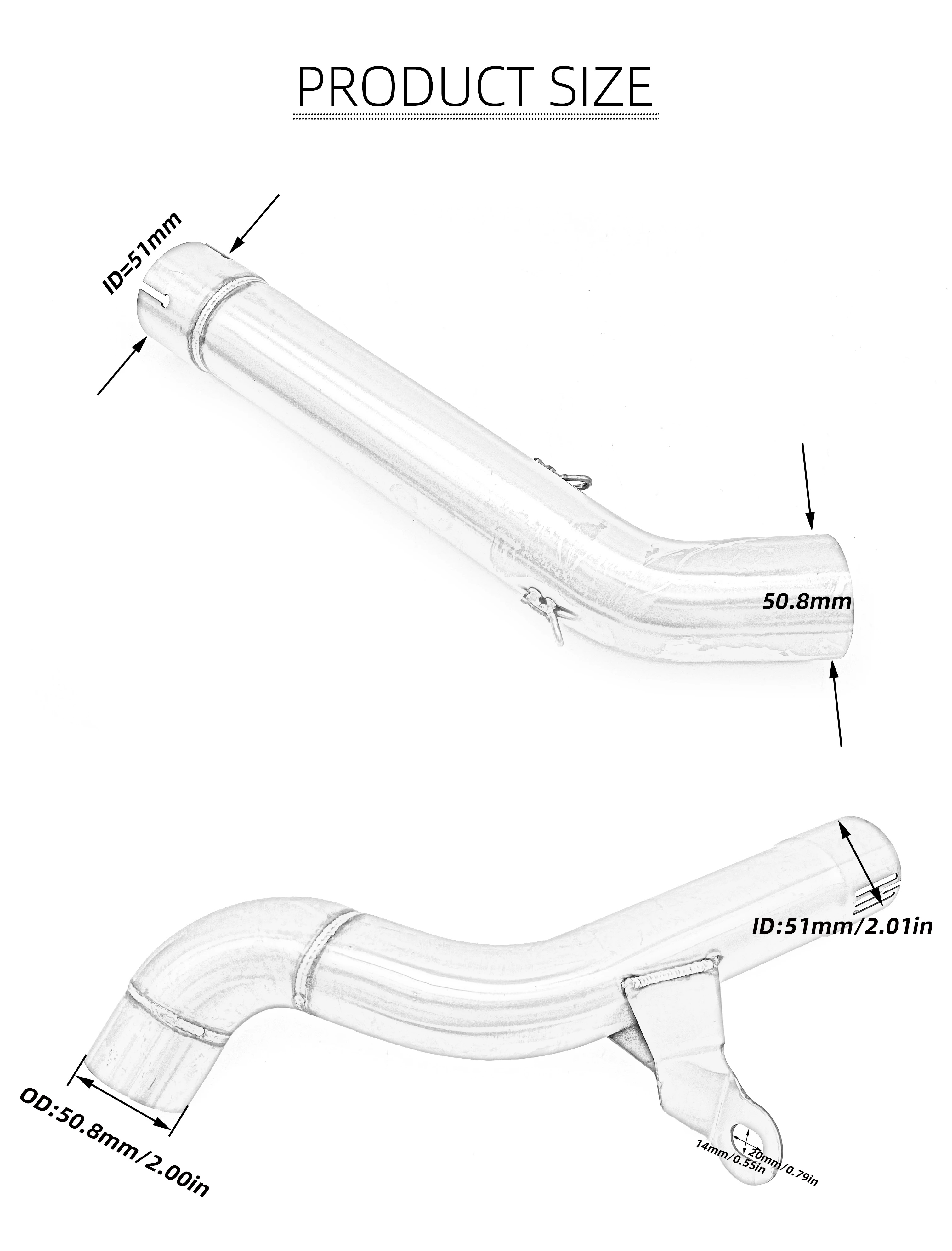 Realzion f750 gs auspuff mittel rohr motorrad aufsteck verbindungs rohr verbindungs rohr für bmw f750gs f850gs f850gs adv 2007-2015