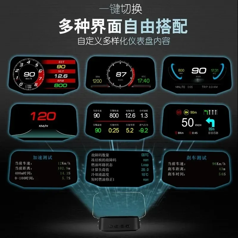 AI smart electronic dog + head-up display OBD + GPS dual system, custom smart interface universal in the whole car