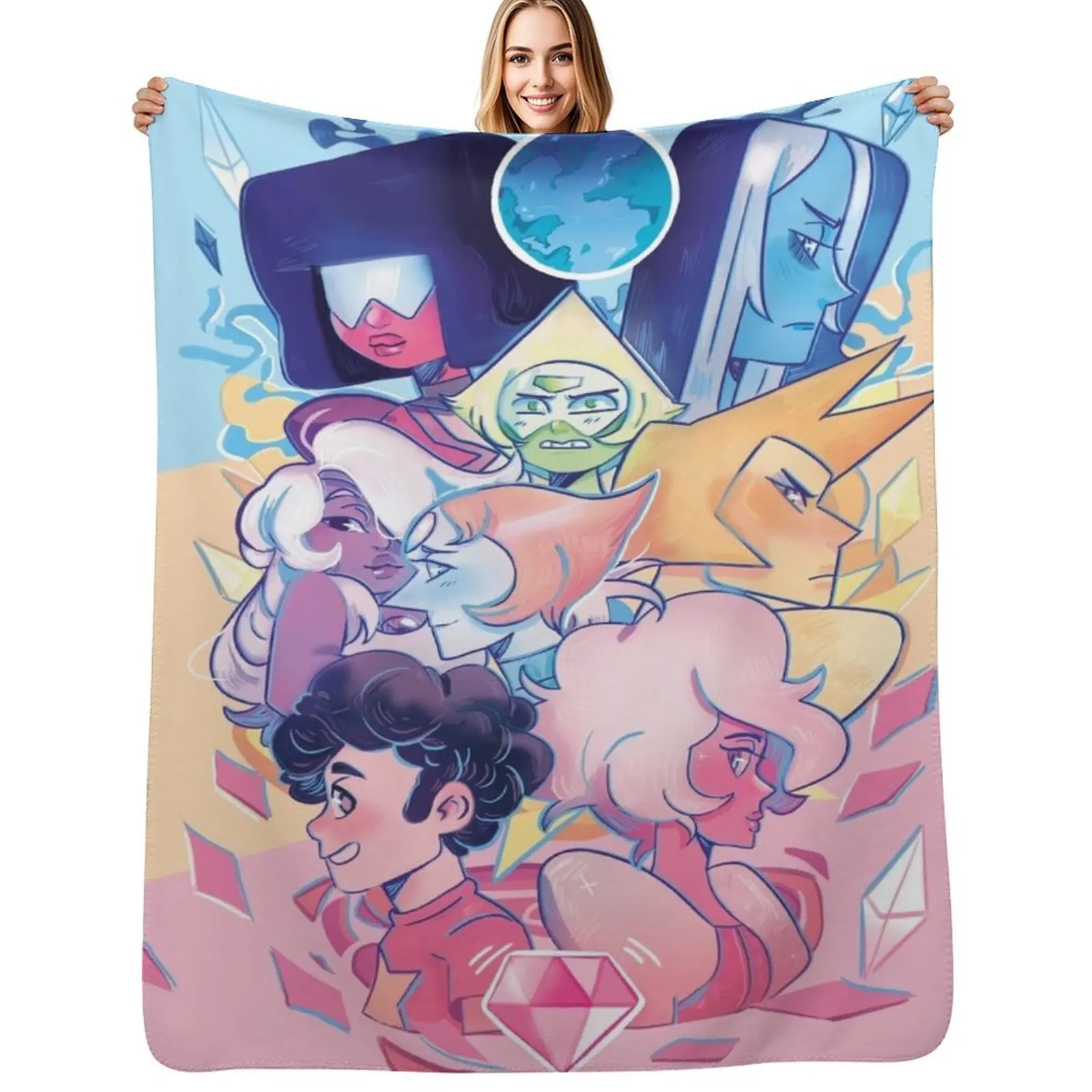 

steven universe Throw Blanket Hairy Decorative Sofa Soft Beds christmas gifts Blankets