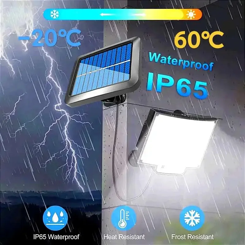 600W LED Solar Light Outdoor With Motion Sensor 4 Mode Remote Control Split Solar lamp Outdoor Garden Yard Waterproof Floodlight