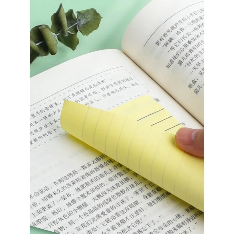 100/200 páginas de línea Horizontal notas adhesivas de tamaño Extra grande cuadernos de papel notas adhesivas de oficina para estudiantes grandes notas adhesivas