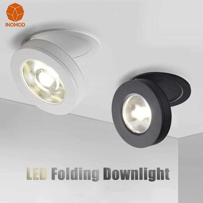 

recessed downlight embedded ceiling light folding shop household commercial high-brightness LED spotlight