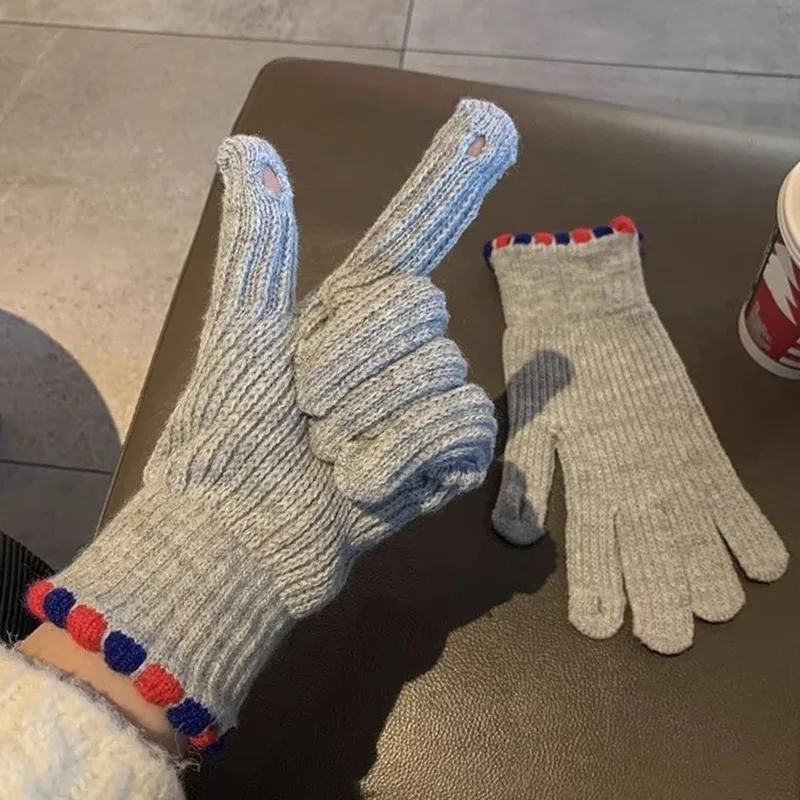 Gants à écran tactile pour jouer au téléphone pour femme, épais, chauds, entièrement commandés, coupe-vent, hiver, nouveau