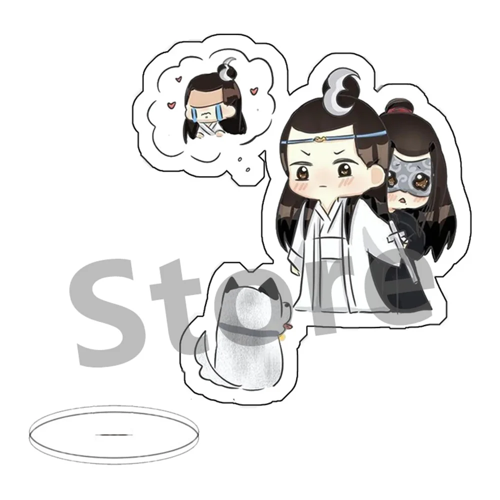 Anime Mo Dao Zu Shi Cute Acrylic Stand Figure Lan Wangji Wei Wuxian  Cartoon Desk Decor Accessories Fans Collection Gift 10cm