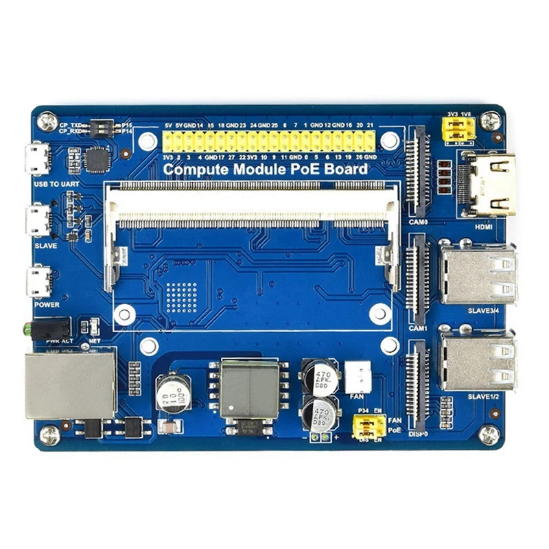 Carte Ethernet GPIO pour Raspberry Pi CM3, Poe, USB, 6 000, installation Tech HAT, Compute Tech 3, Durable