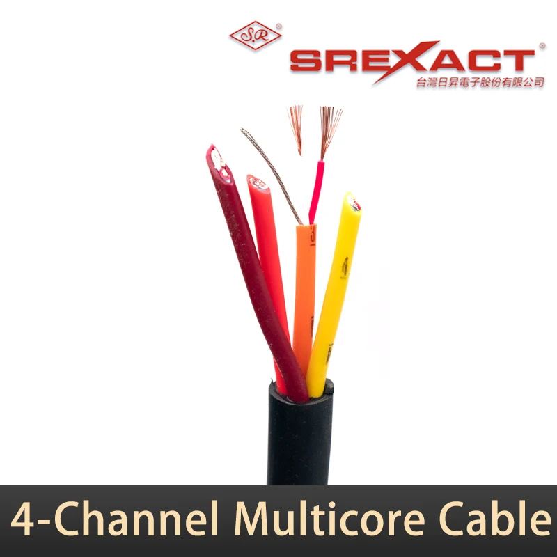 SREXACT Rainbow Series 4-Channel Audio Signal Cable, Multi-Channel Microphone Cable, Professional Audio/Studio Use