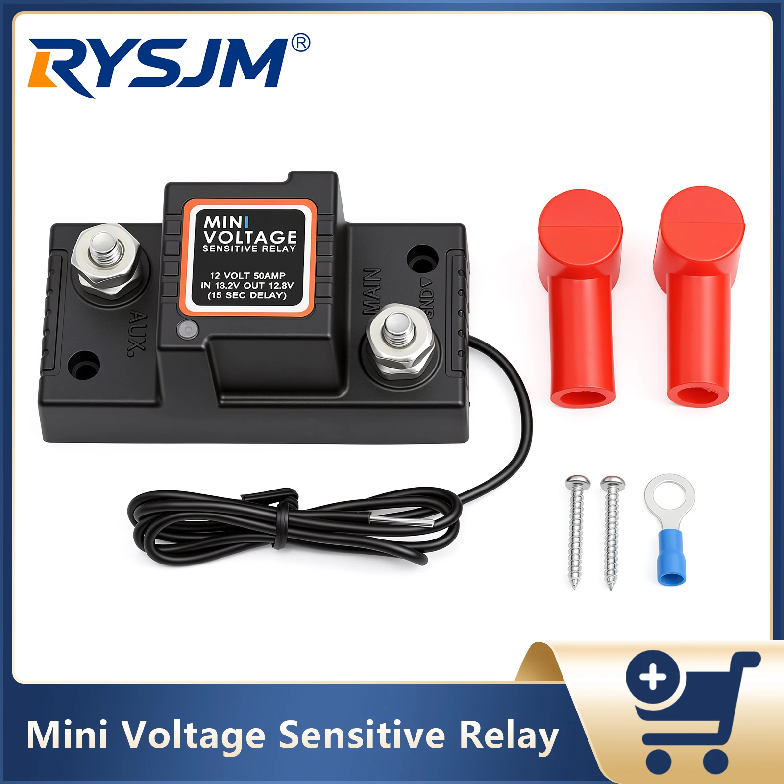 Aislador de Batería para Auto, Mini Relé Sensible al Voltaje 12V 50A, Interruptor Aislador de Batería para Auto, ATV, UTV, Barcos, Camper, RV, Camión