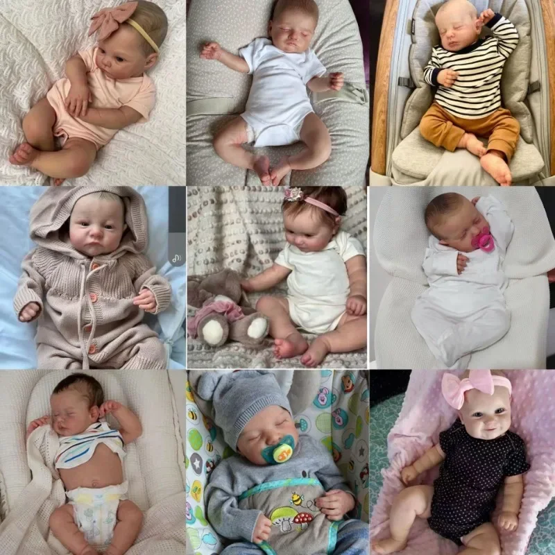 

19 Inch 48cm Full Vinyl Body Doll Reborn Doll Waterproof Doll April Hand Detailed with Visible Veins Realistic 3D Skin Tone Toy