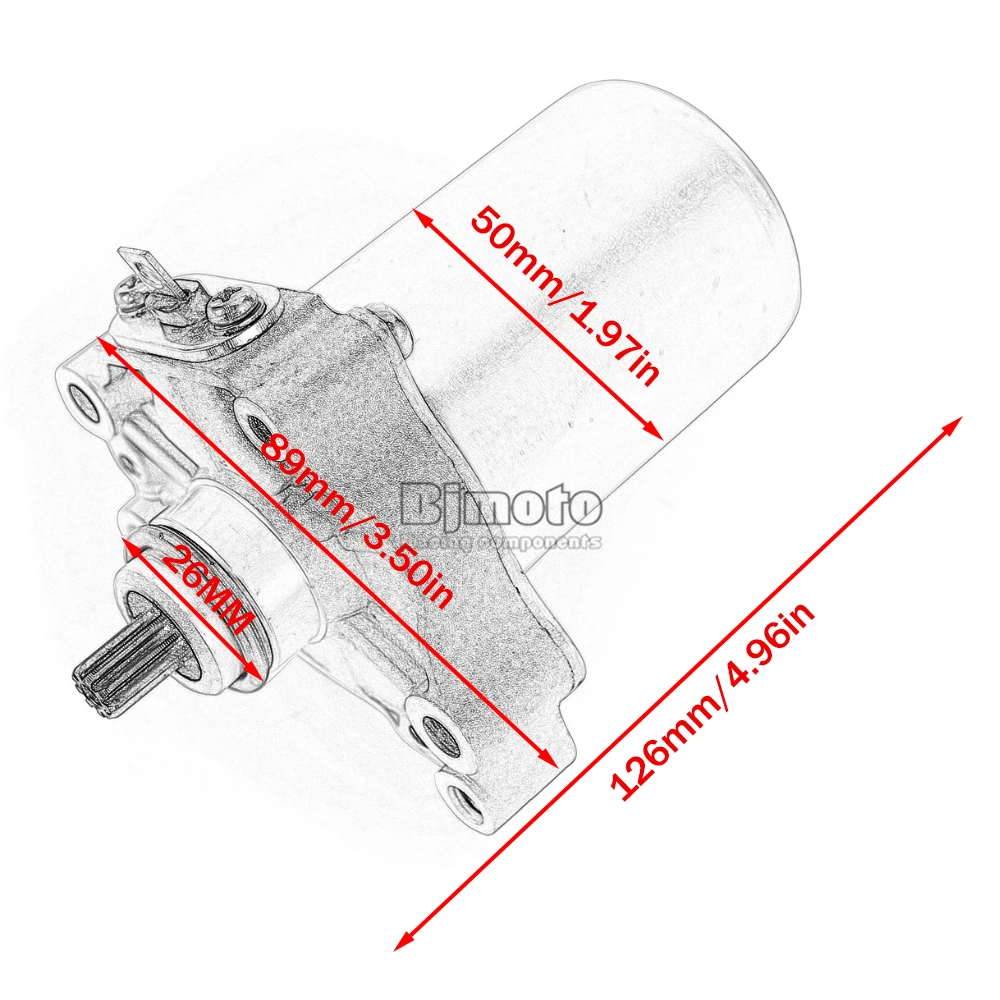 Motorrad-Anlasser für Aprilia RXV450 RXV550 SXV450 SXV550 RS125 Classic Tuono 125 für Piaggio Fly 100 Skipper 150 Hexagon – Detail 3