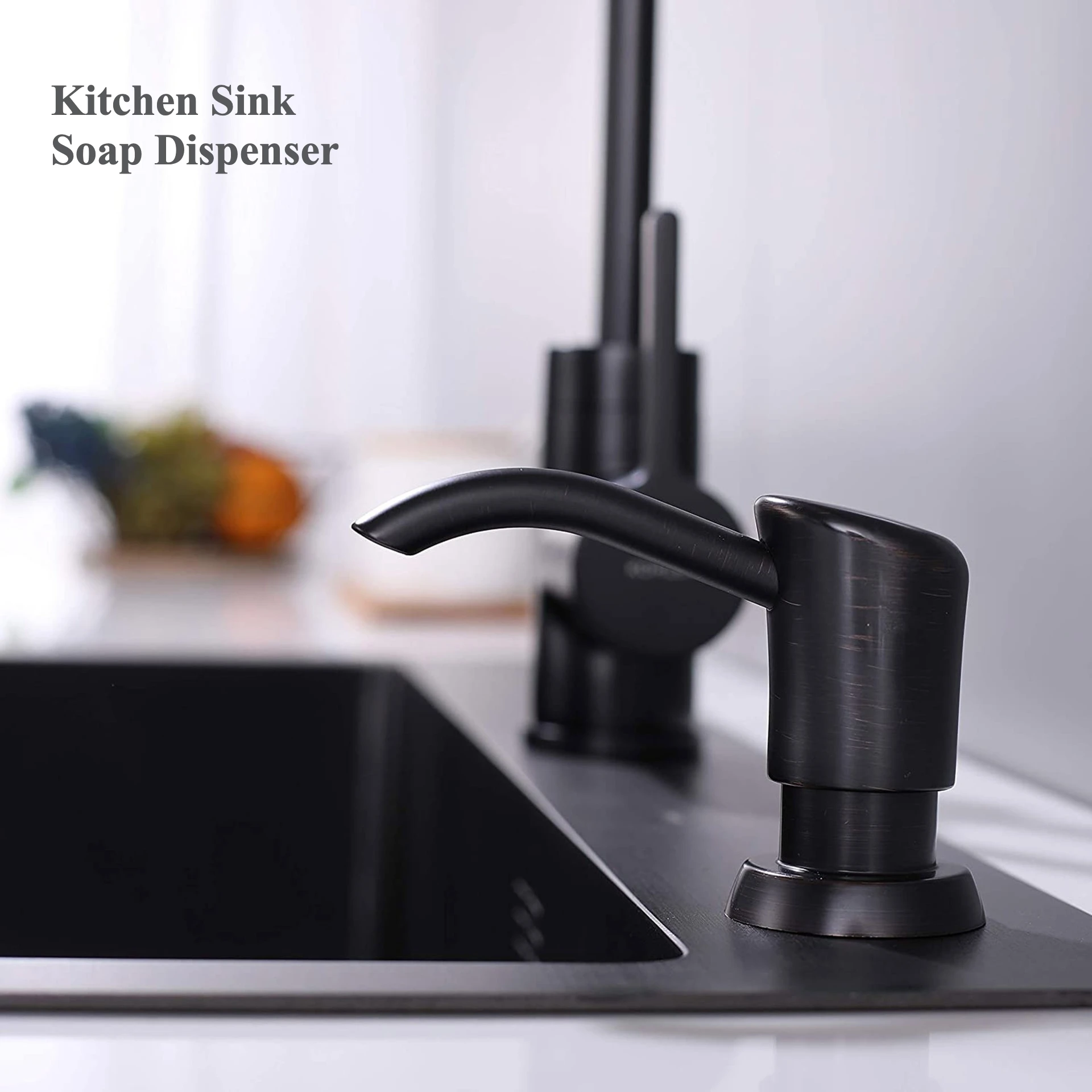 

Kitchen Sink Liquid Dispenser Press-type Sink Soap and Kitchen Cleaner Dispenser Soap Dispenser Large Capacity Kitchen Supplies