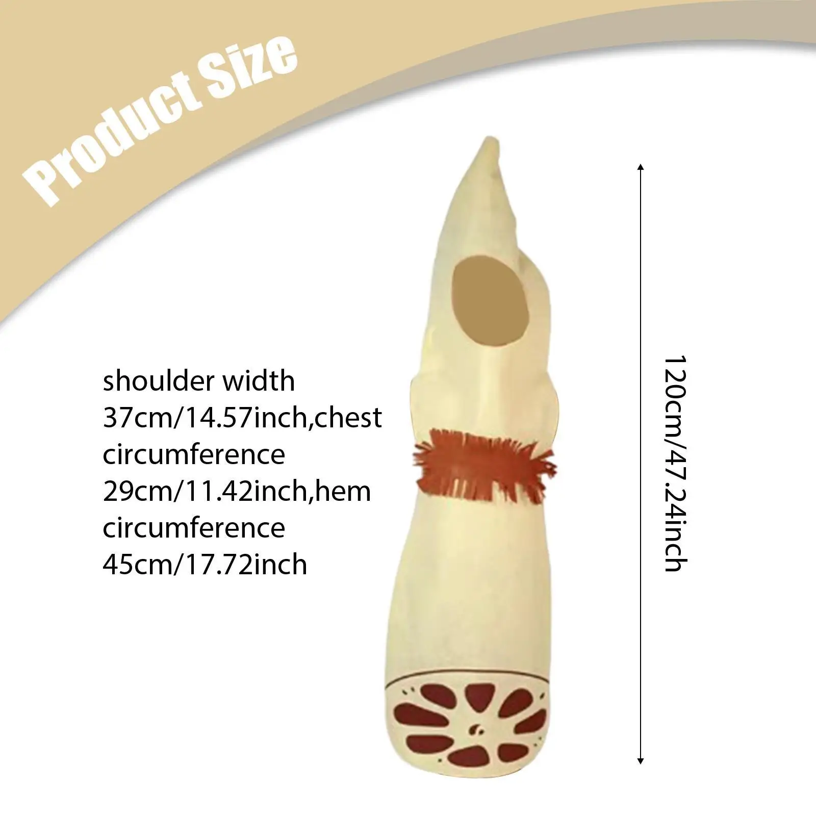 Lotus Root Costume Soft Dressing up Breathable Clothes Veggie Cosplay Outfit