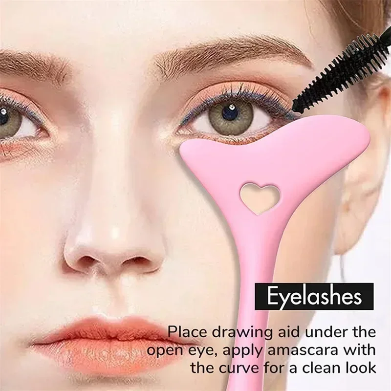 1PC Color Silicone Eyeliner Tool Lip Brush Black Makeup Eyeliner Assistant Baffle for Precision Eye Makeup Application