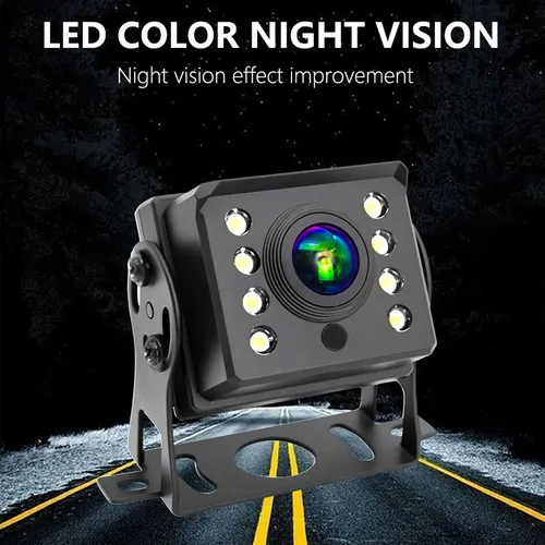 Imagen 2 del producto Cámara de visión trasera de camión AHD 1080P para autobús Paking Car 12-24V 8 Led HD visión nocturna impermeable cámara de marcha atrás de autobús para Monitor