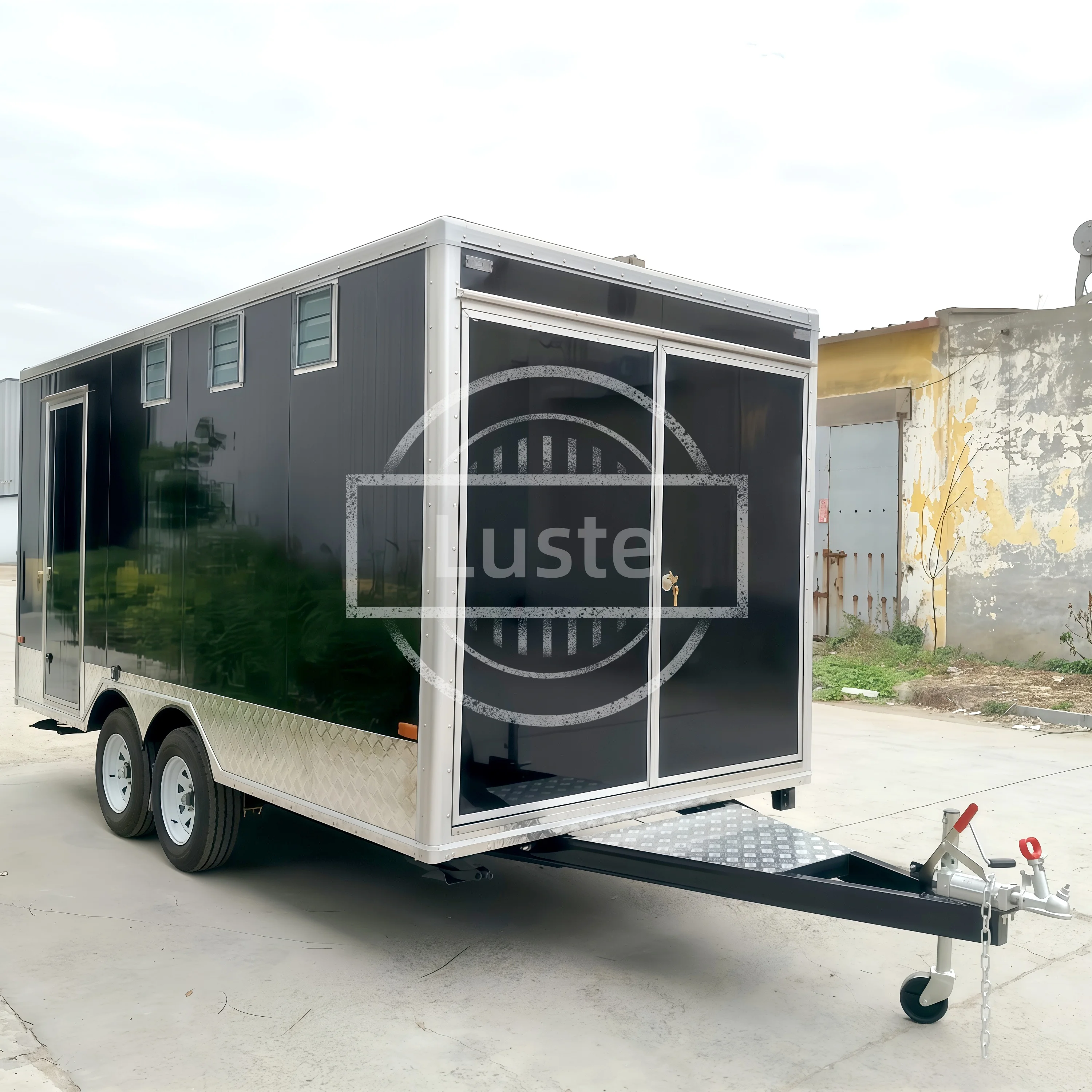 شاحنة طعام متنقلة على الطرق الوعرة آيس كريم تاكو سويت كورن صندوق تخييم مقطورة لمتجر الوجبات السريعة لرجال الأعمال