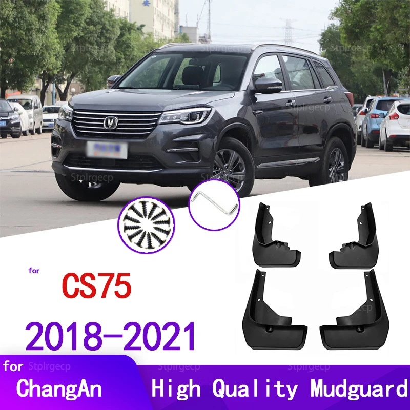 Mudguards For Changan CS75 2018-2021 Fender Front Rear Mud Flaps Guard Splash Car Accessories 2018 2019 2020 2021