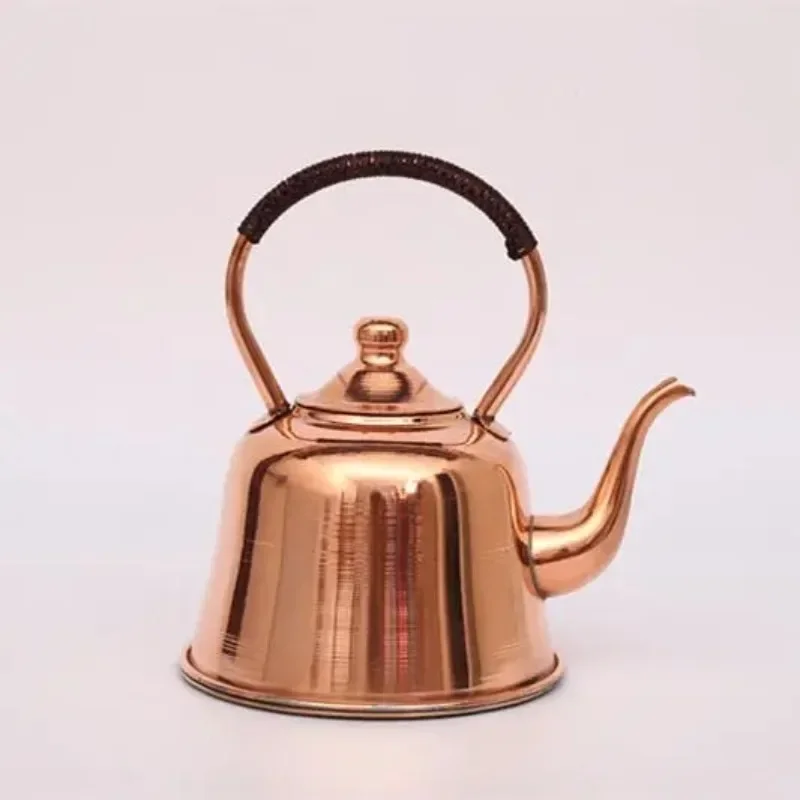 

1.5L Pure Copper Teapot Thickened Red Copper Brass Boiling Kettle Anti-Scald Milk Tea Pot Vintage Copper Tea Set For Home