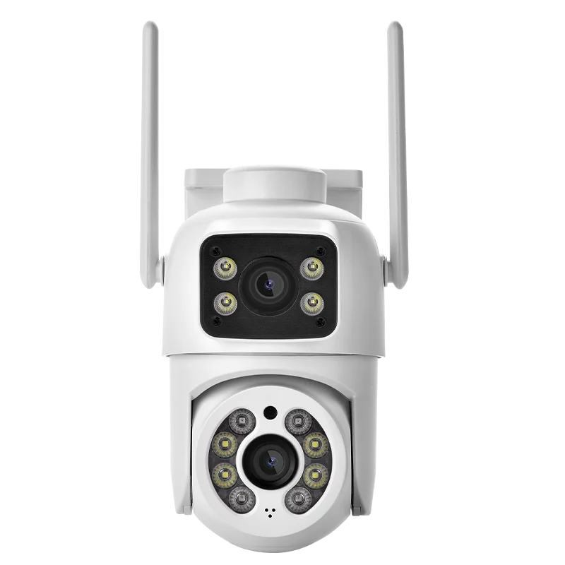 4MP Wireless WIFI Dual Screen Camera ICSee Pan Tilt Dome Smart Home Security Speed Dual Light Wireless Camera