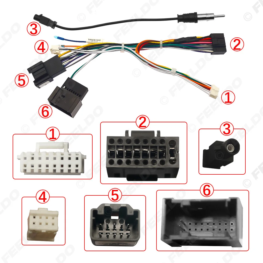 Car 16pin Power Cord Wiring Harness Adapter For Citroen C3/C4 (21-23,Low Trim Level)Installation Head Unit