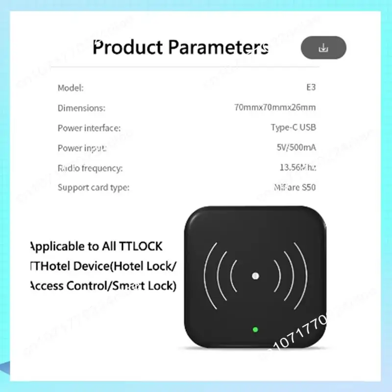 A17Z TTLOCK Smart Card Encoder NFC 13.56M M1 IC Card Reader RFID Chip Scanner For TT Hotel TT Renting System Software Hotel