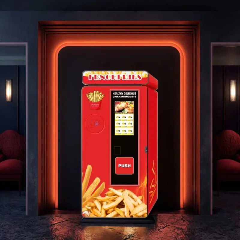 Custom French Fries & Potato Chip Vending Machine with QR Code ADA Compliant Wi-Fi Enabled Retail Use 35 Seconds Outdoor