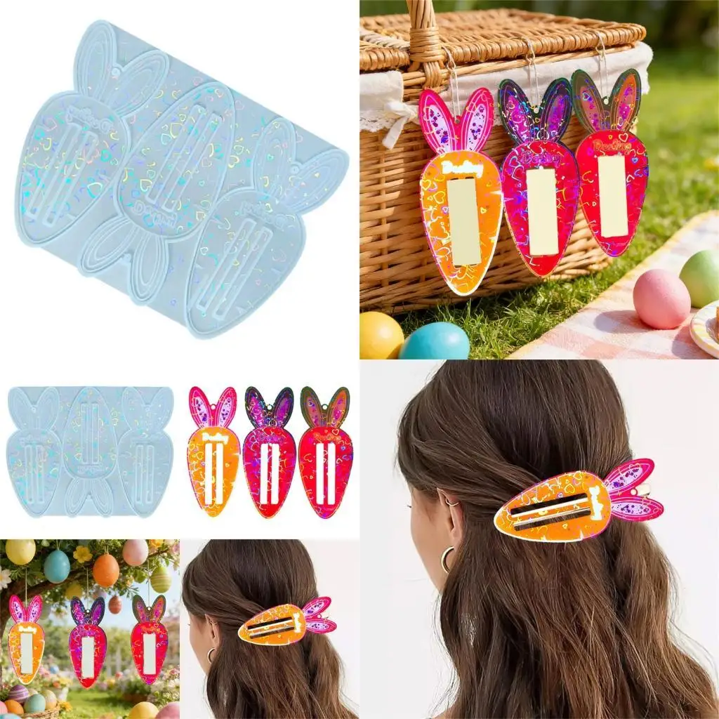Compact Handmade Mold Carrot Flexible Hair Styling Molds Silicone Texture