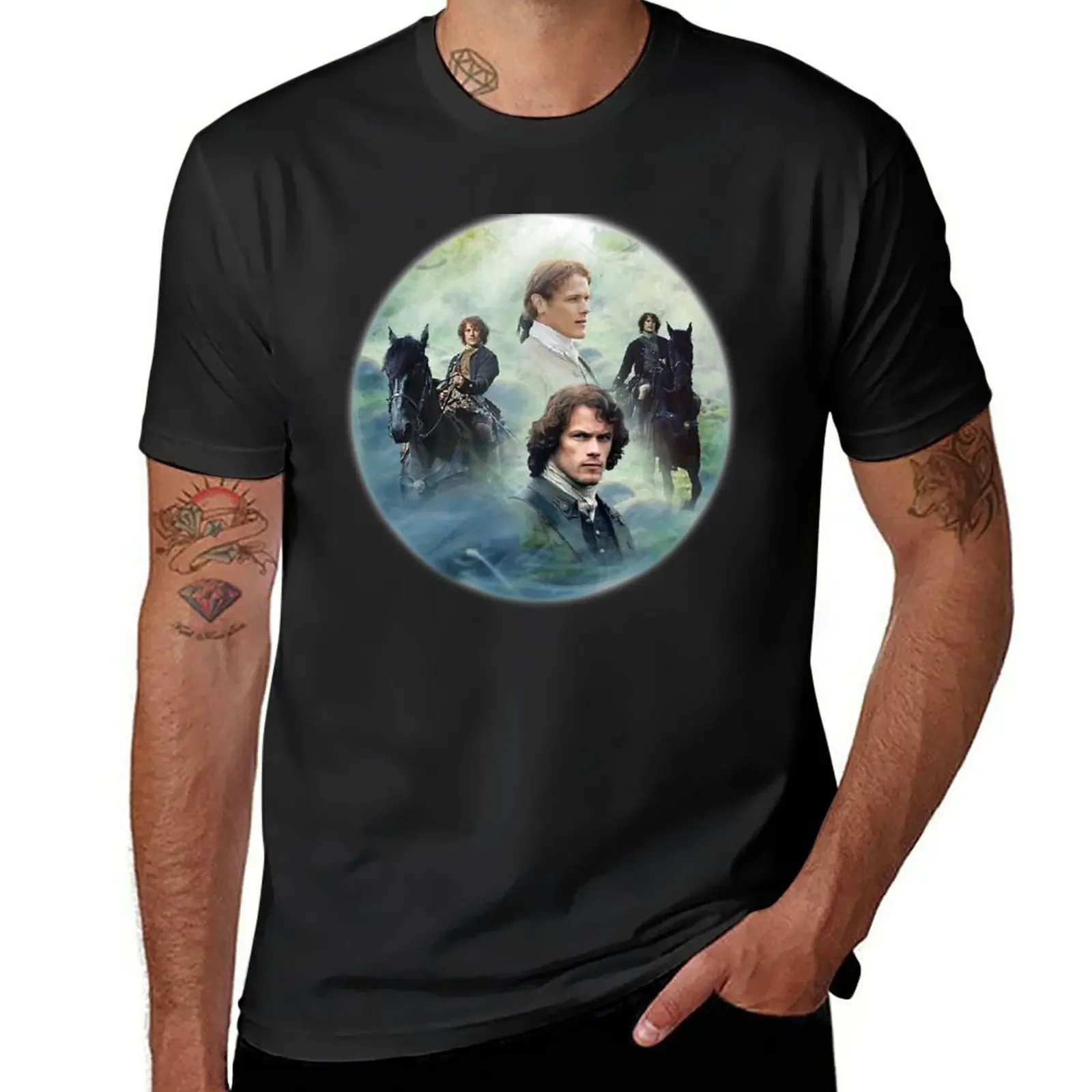 New Outlander Jamie Fraser #2 T-Shirt black t shirt plus size tops custom t shirts design your own mens tall t shirts