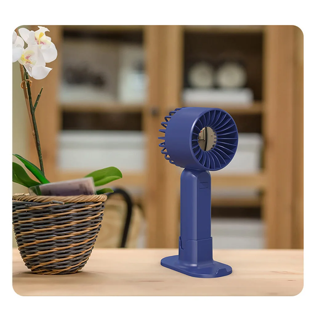 

Ручной вентилятор Портативные USB перезаряжаемые вентиляторы Стол с основанием Маленький охладитель для макияжа ресниц Женщины Девушки Открытый офис