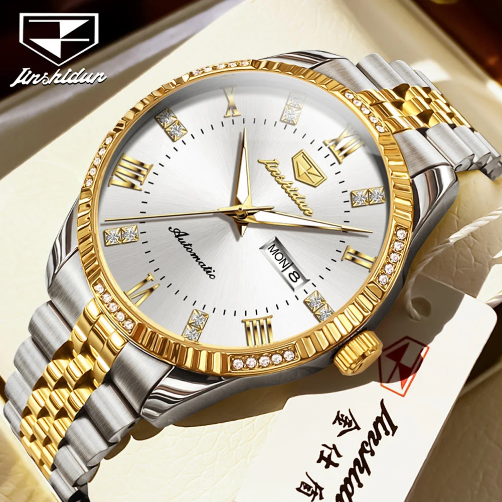 

JSDUN Luxury Fashion Watch for Men High Quality Original Waterproof Luxury Stainless Steel Automatic Mechanical Wrist Watch Men