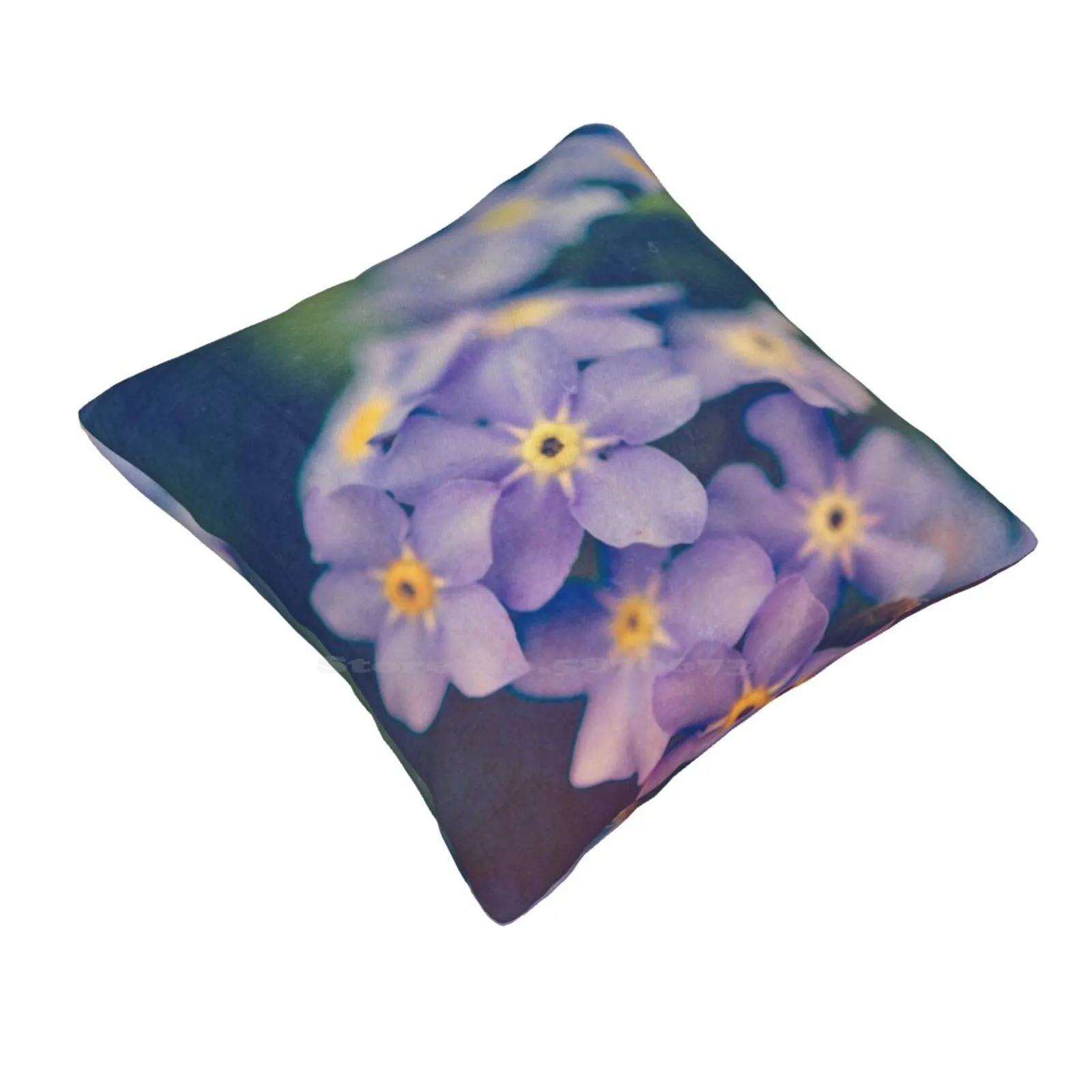 Forget Me Not Throw Cushion Pillow Cover Blue Macro Flower Floral Botanical Garden Spring Dreamy Closeup Feminine Bloom Blossom